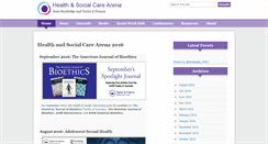 Desktop Screenshot of healthandsocialarena.com