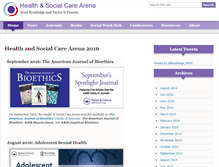 Tablet Screenshot of healthandsocialarena.com